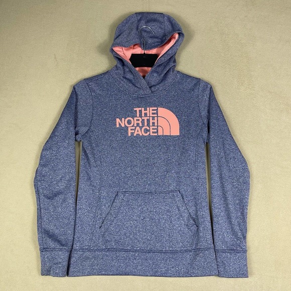 The North Face Womens Big Logo Hoodie S Long Sleeve Pouch Pockets Athletic‎ Fit - Picture 1 of 11